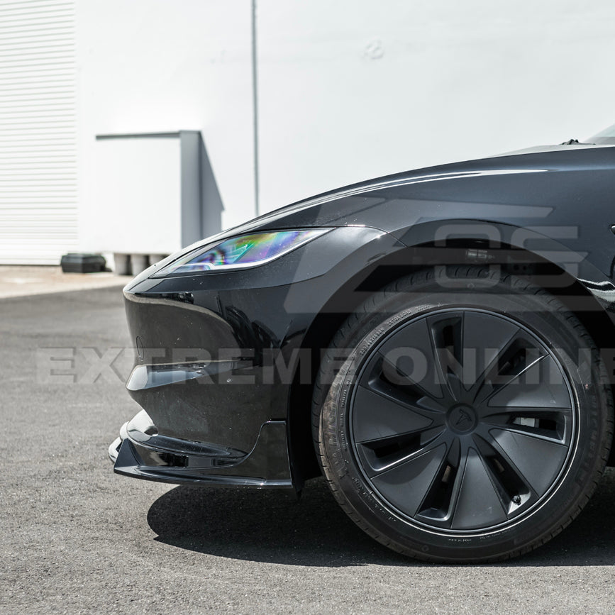 2024-Up Tesla Model 3 Track Style Front Lip Splitter - FLIP-1120-ABS