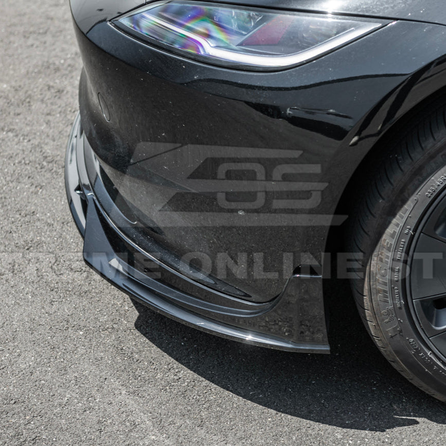 2024-Up Tesla Model 3 Track Style Front Lip Splitter - FLIP-1120-ABS