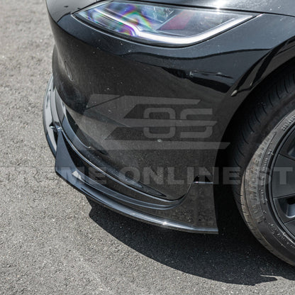 2024-Up Tesla Model 3 Track Style Front Lip Splitter - FLIP-1120-ABS