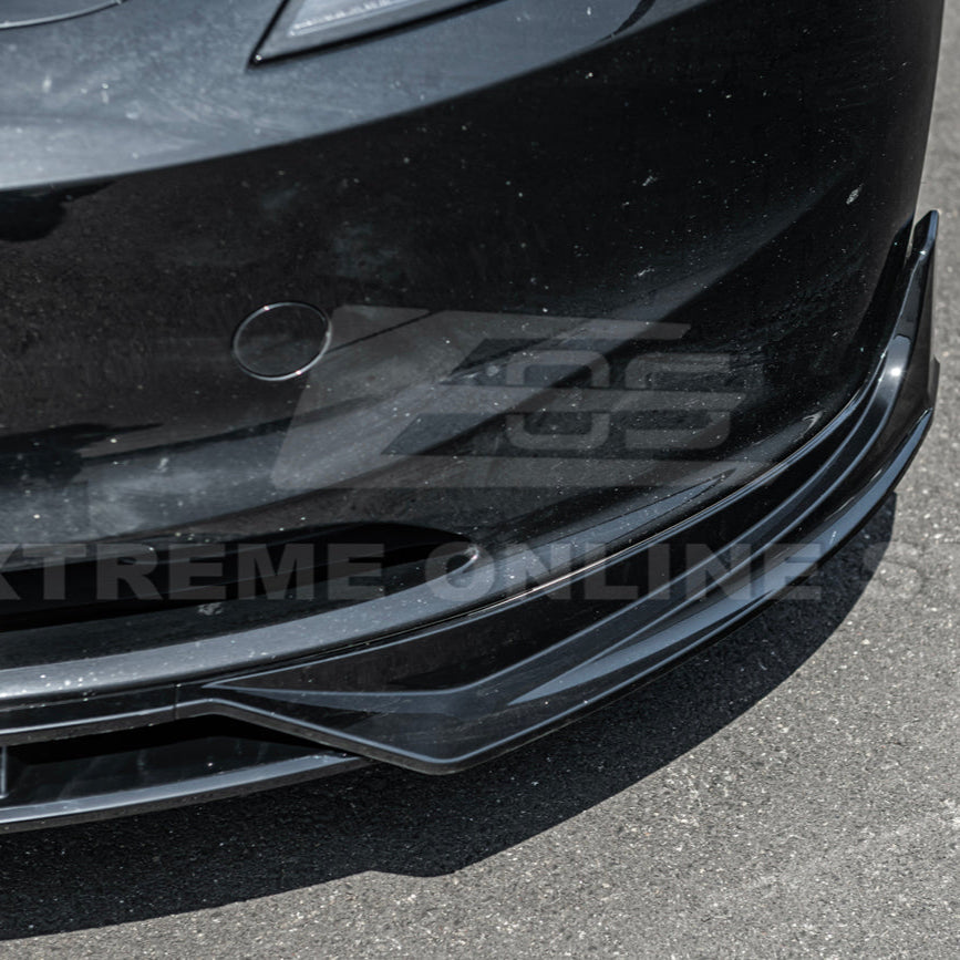 2024-Up Tesla Model 3 Track Style Front Lip Splitter - FLIP-1120-ABS