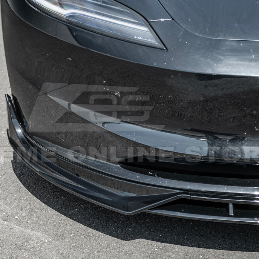 2024-Up Tesla Model 3 Track Style Front Lip Splitter - FLIP-1120-ABS