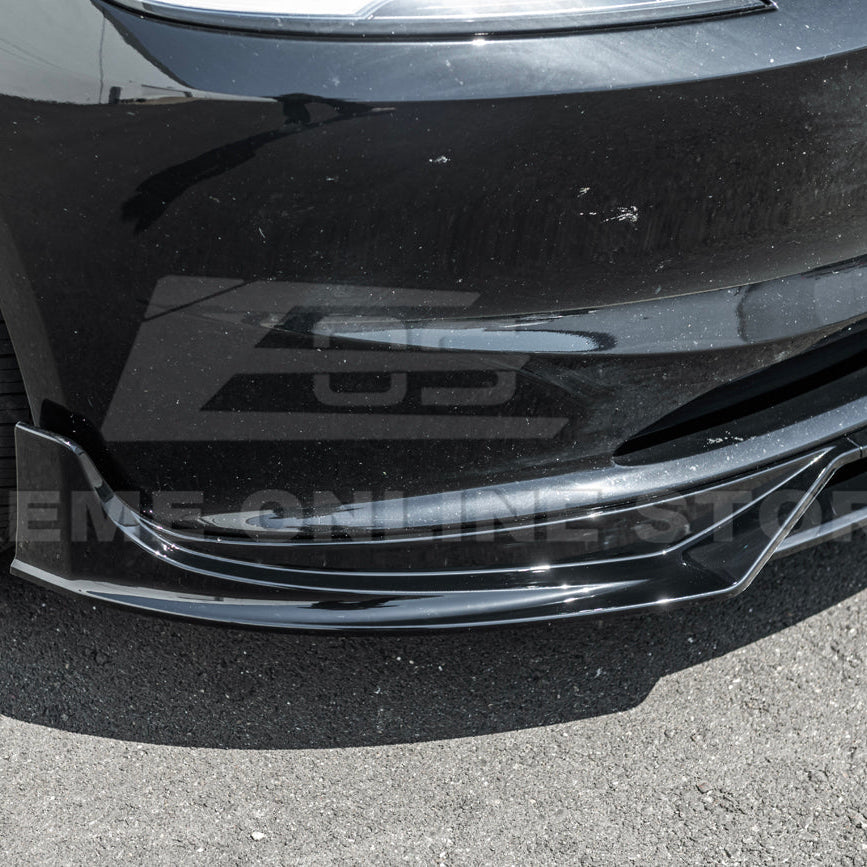 2024-Up Tesla Model 3 Track Style Front Lip Splitter - FLIP-1120-ABS