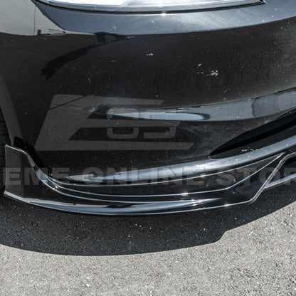 2024-Up Tesla Model 3 Track Style Front Lip Splitter - FLIP-1120-ABS