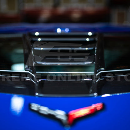 Corvette C8 | ZR1 Style CARBON FLASH Rear Window Vent Louver Cover