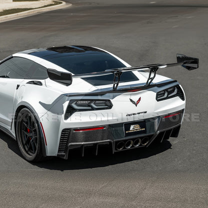 Corvette C7 ZR1 ZTK Conversion Extended High Wing With Wing Riser