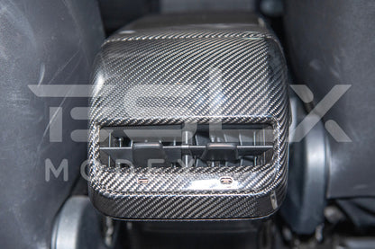 2020-23 Tesla Model 3 & 20-24 Y Carbon Fiber Interior Rear Air Outlet Cover