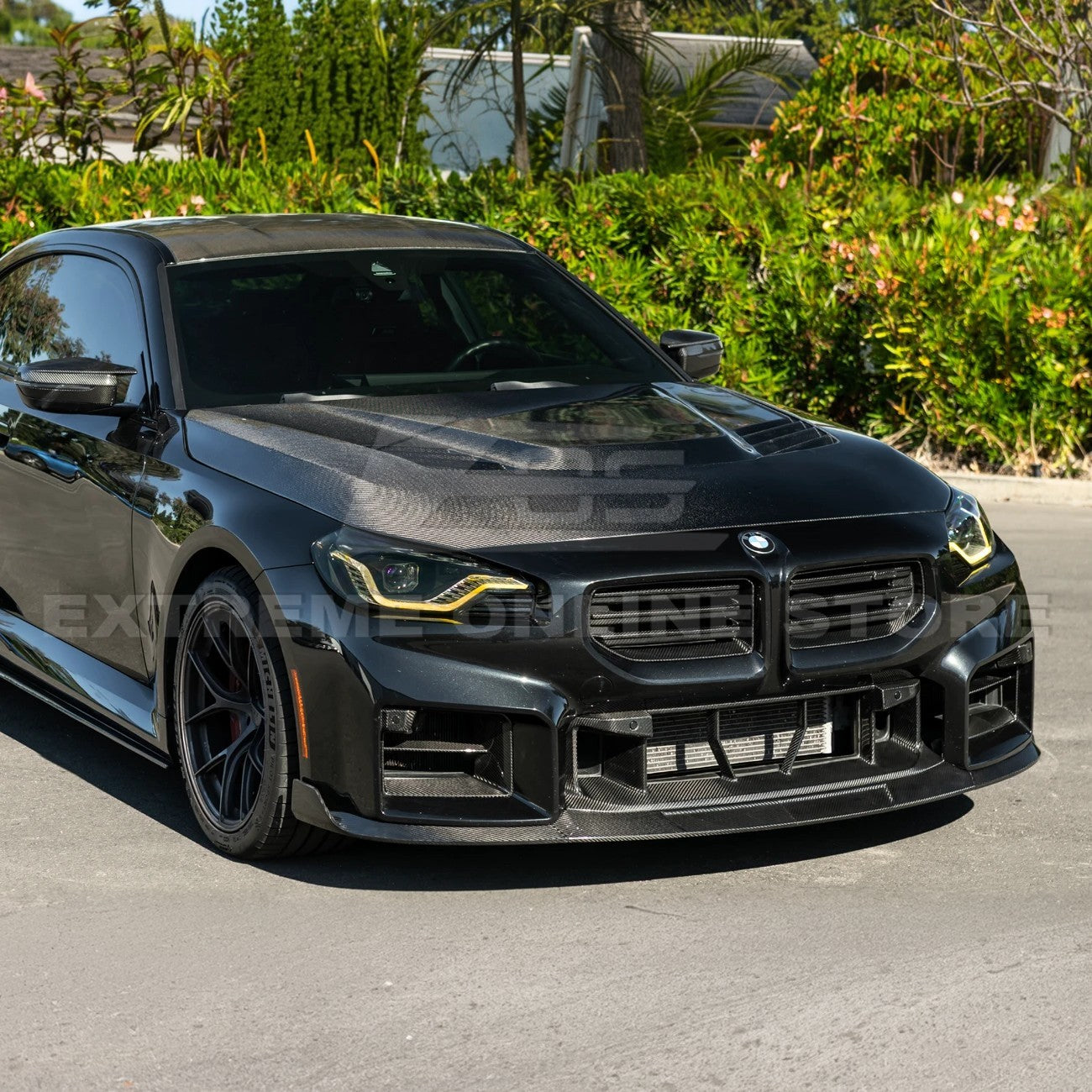 2023-Up BMW G87 M2 | V Style CARBON FIBER Front Vented Heat Extraction Hood