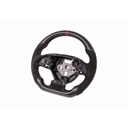 Chevrolet Corvette C7 Black Leather Red Stitching Carbon Fiber Steering Wheel