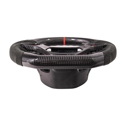 Chevrolet Corvette C7 Black Leather Red Stitching Carbon Fiber Steering Wheel