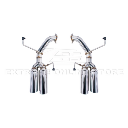 2022-Up Subaru WRX | Boso Muffler Delete Quad Burnt Tips Axle Back Exhaust