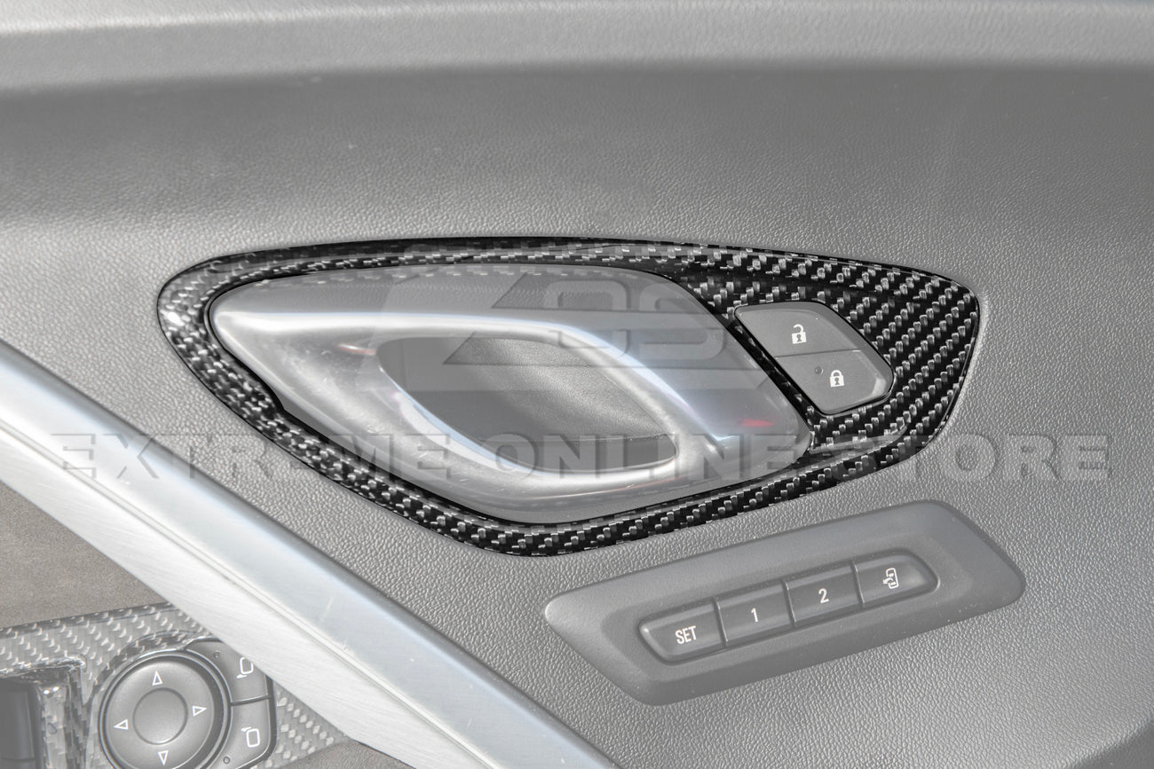2019-24 Camaro Dry Carbon Fiber Interior Door Handle Cover