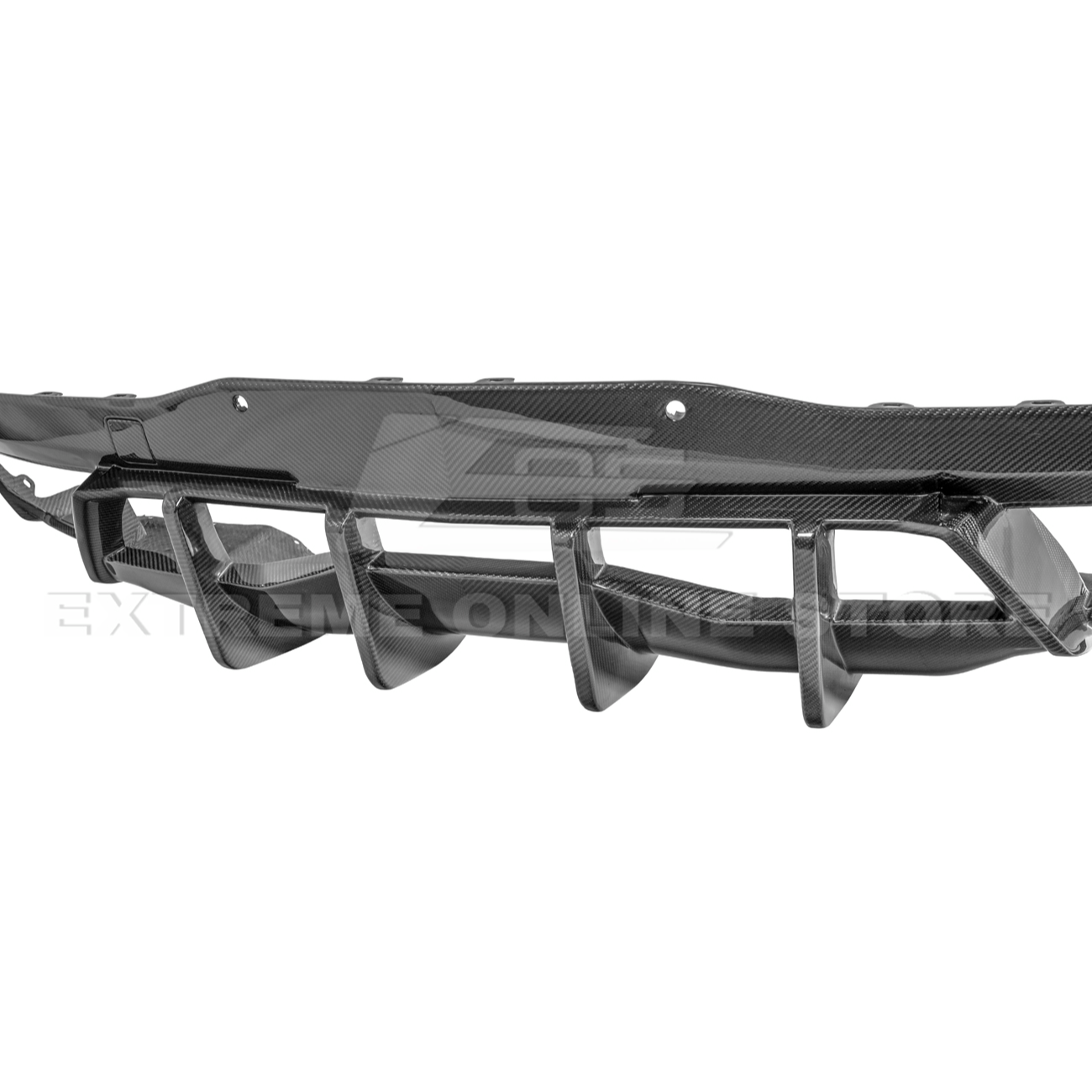 2020-Up Corvette C8 DRY CARBON FIBER Rear Bumper Diffuser Quad Exit