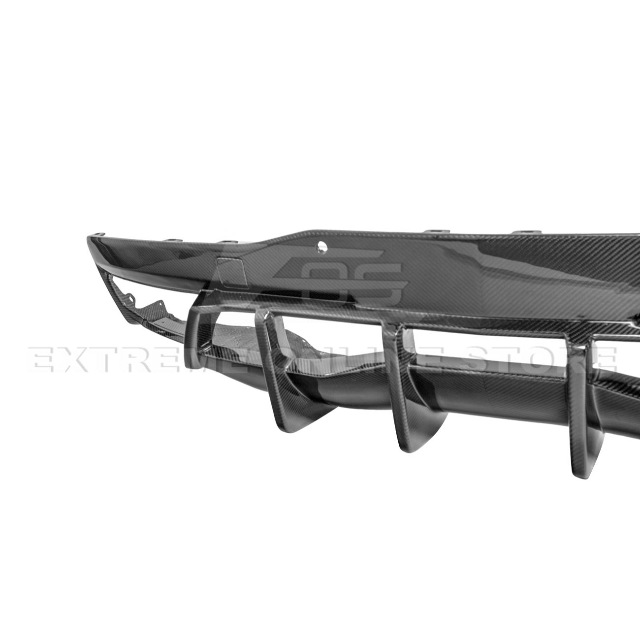 2020-Up Corvette C8 DRY CARBON FIBER Rear Bumper Diffuser Quad Exit