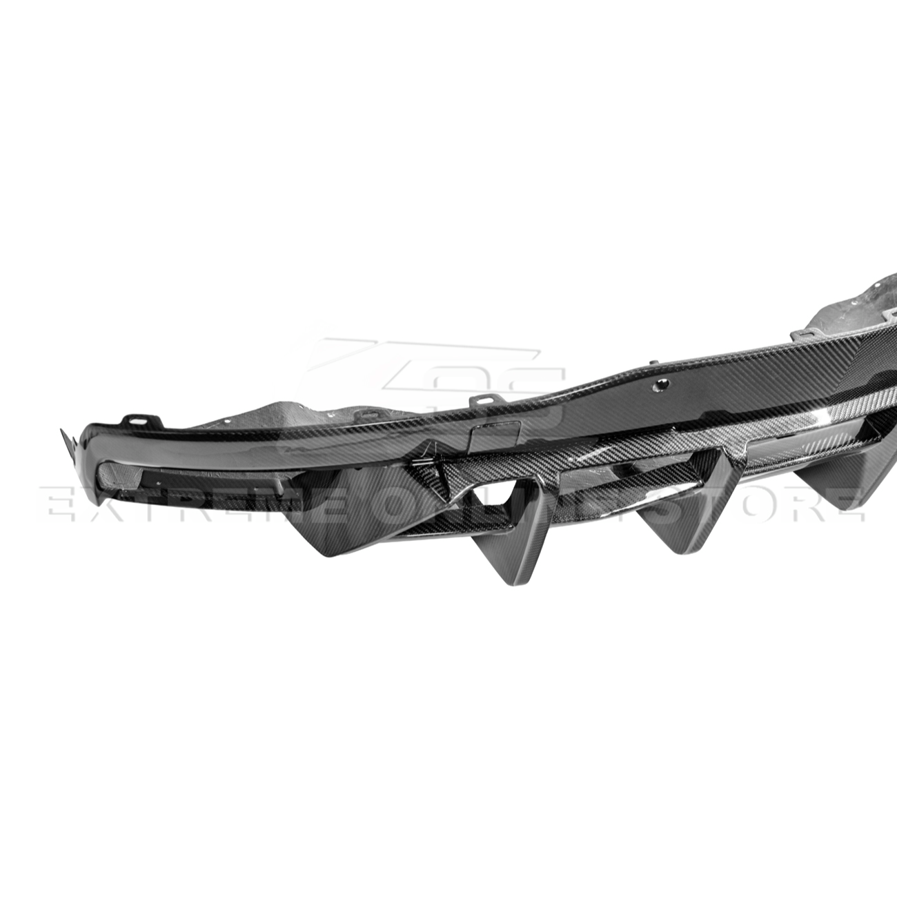 2020-Up Corvette C8 DRY CARBON FIBER Rear Bumper Diffuser Quad Exit