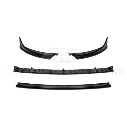 2025-Up Tesla Model Y Track Style 4 Pcs Front Bumper Lip Splitter - FLIP-1290-ABS