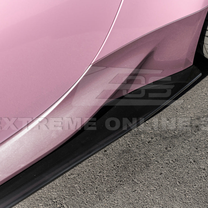 2022-Up Toyota GR86 AS Style ABS Plastic Matte Black Front Splitter Side Skirt