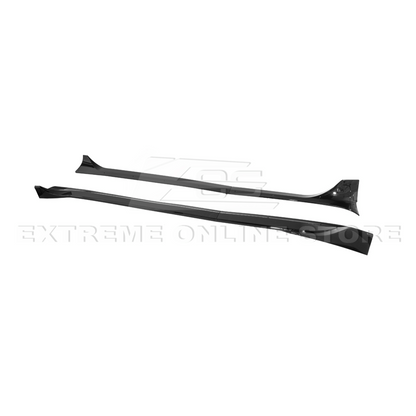 2025-Up Tesla Model Y Track Style Front Lip Side Skirts Kit - FLIP-1290-ABS_SS-1291-ABS