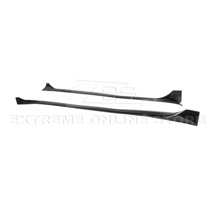 2025-Up Tesla Model YTrack Style Side Skirts Rocker Panel Pair - SS-1291-ABS