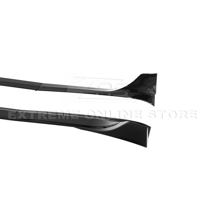 2025-Up Tesla Model Y Track Style Front Lip Side Skirts Kit - FLIP-1290-ABS_SS-1291-ABS