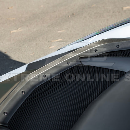 Corvette C8 ZR1 MATTE BLACK Front Bumper Vented Extractor Hood