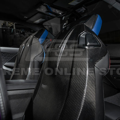 BMW G87 G82 M2 M4 Dry CARBON FIBER Tape-On Full Seat Back Cover Pair