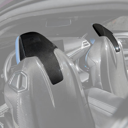 BMW G87 G80 G82 M2 M3 M4 S58 | Dry CARBON FIBER Tape-On Headrest Cover Pair