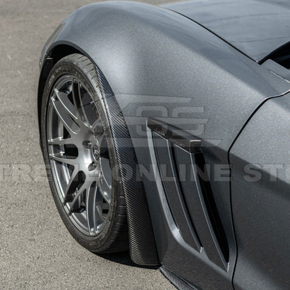 2005-13 Corvette C6 Z06 ZR1 DRY CARBON FIBER Splash Guard Mud Flaps