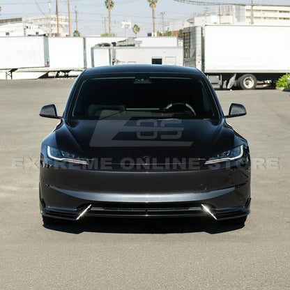 2024-Up Tesla Model 3 Dry Carbon Fiber Tape On Side Mirror Cap Covers Pair - MC-1280-BKCF