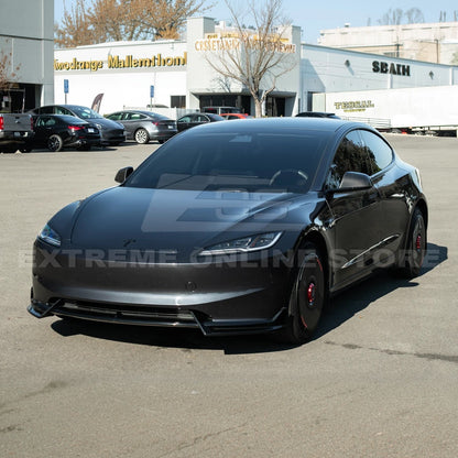 2024-Up Tesla Model 3 Dry Carbon Fiber Tape On Side Mirror Cap Covers Pair - MC-1280-BKCF