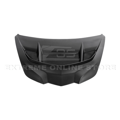 Corvette C8 ZR1 MATTE BLACK Front Bumper Vented Extractor Hood