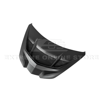 Corvette C8 ZR1 MATTE BLACK Front Bumper Vented Extractor Hood