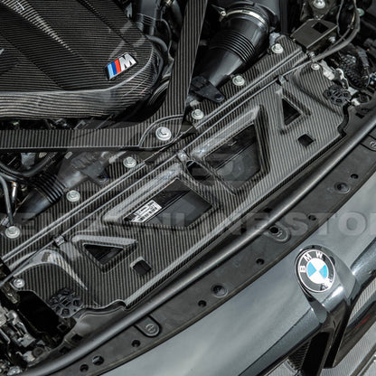 BMW G87 G80 G82 M2 M3 M4 | DRY Carbon Fiber Water Tank Radiating Plate Cover Trim
