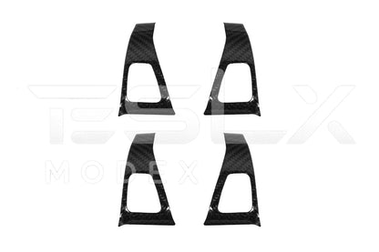2020-23 Tesla Model 3 & 20-24 Y Carbon Fiber Interior Door Glass Lifting Panel Cover