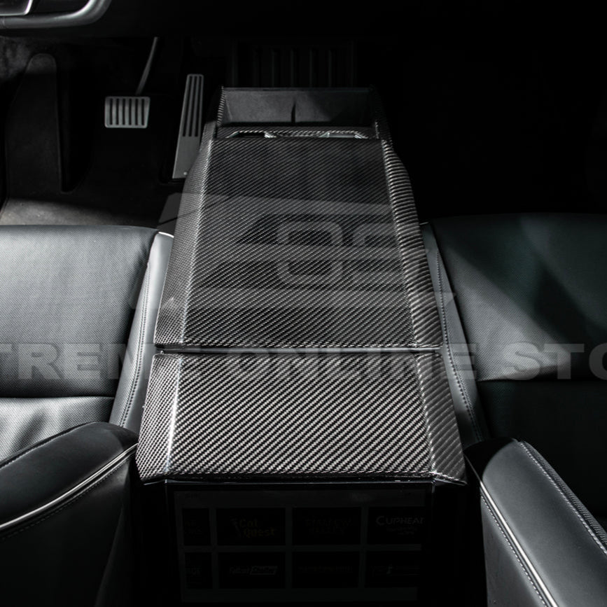 2024-Up Tesla Cybertruck Armrest Cover - VENT-1059-BKCF