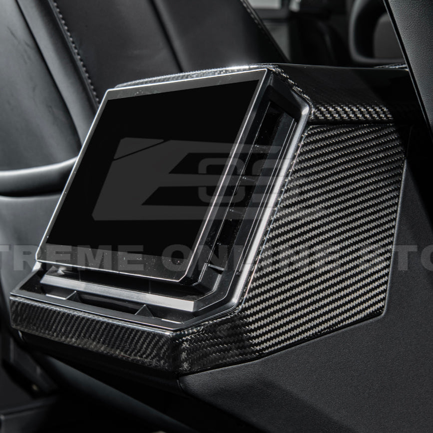 2024-Up Tesla Cybertruck Rear Display Cover - VENT-1061-BKCF