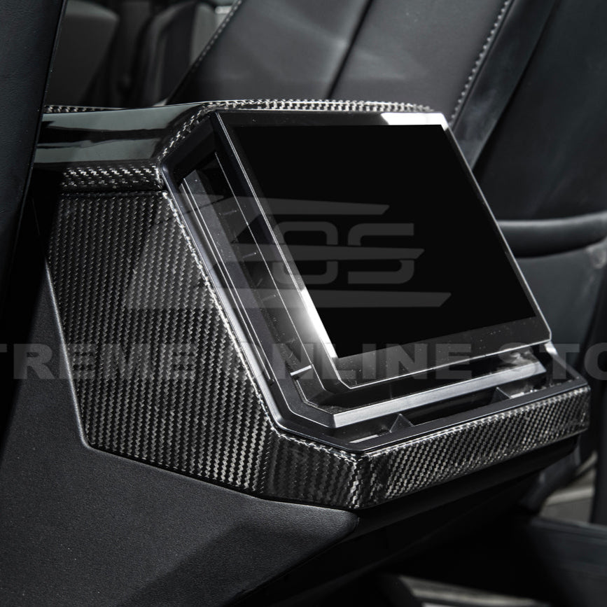2024-Up Tesla Cybertruck Rear Display Cover - VENT-1061-BKCF