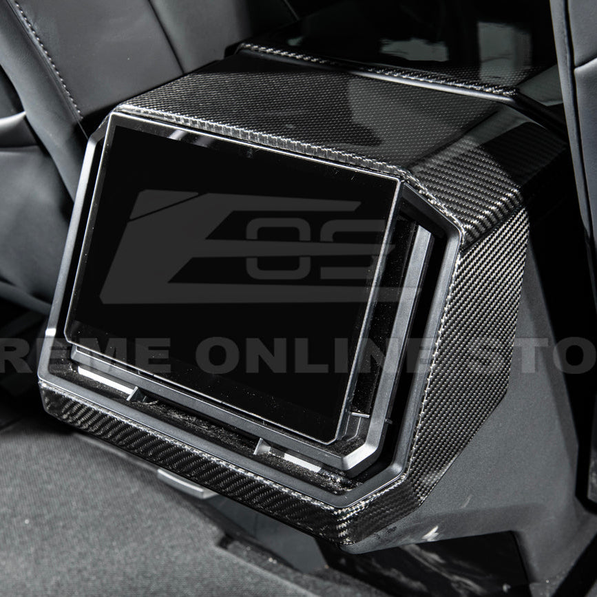2024-Up Tesla Cybertruck Rear Display Cover - VENT-1061-BKCF