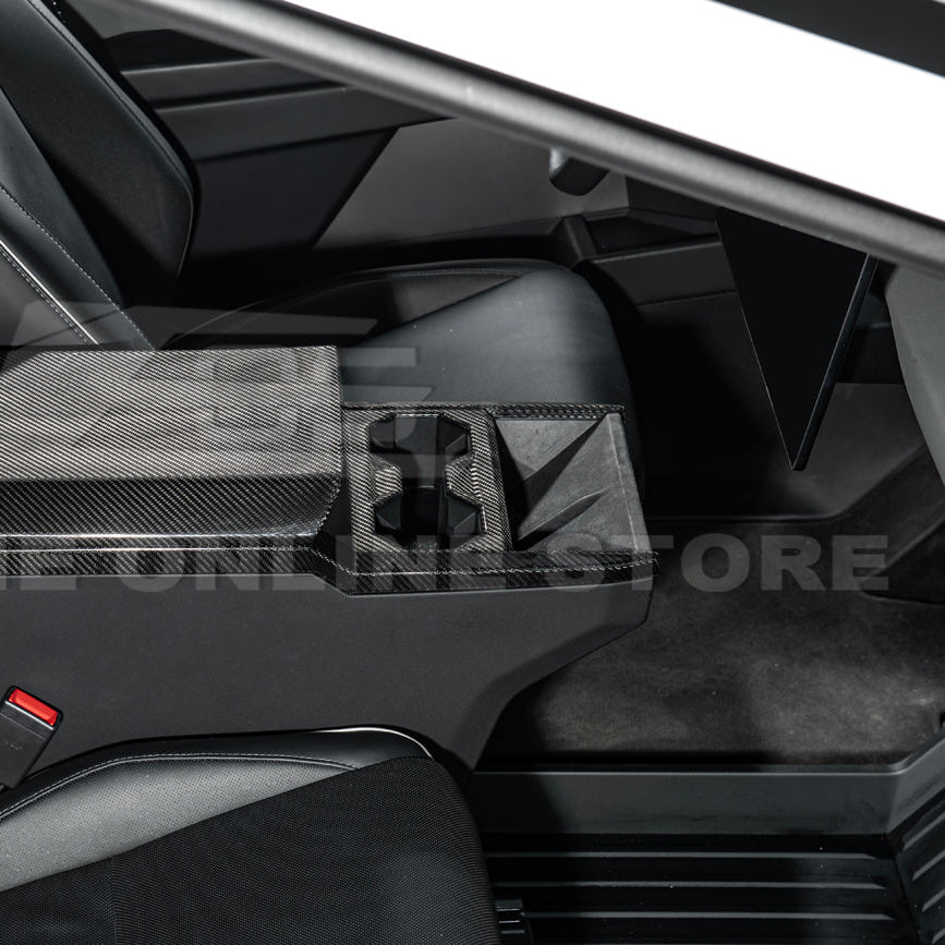2024-Up Tesla Cybertruck Center Cup Holder Cover - VENT-1062-BKCF