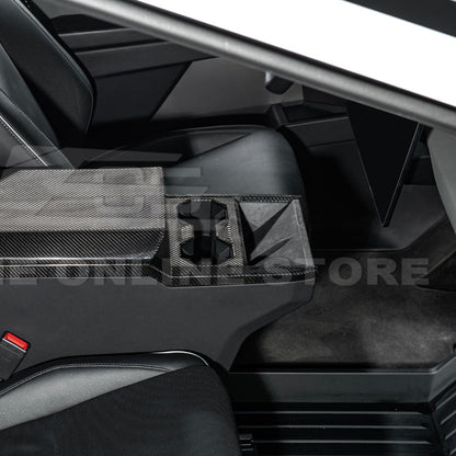 2024-Up Tesla Cybertruck Center Cup Holder Cover - VENT-1062-BKCF