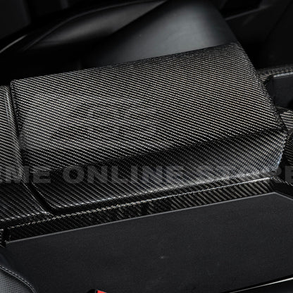 2024-Up Tesla Cybertruck Armrest Cover - VENT-1059-BKCF