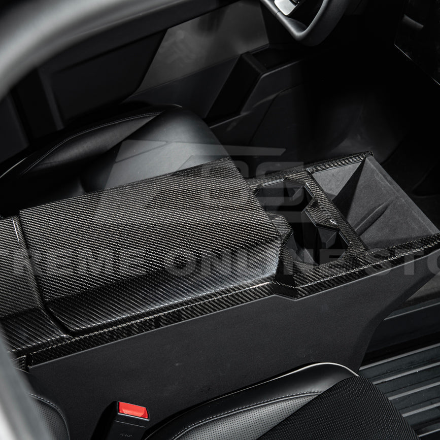 2024-Up Tesla Cybertruck Armrest Cover - VENT-1059-BKCF