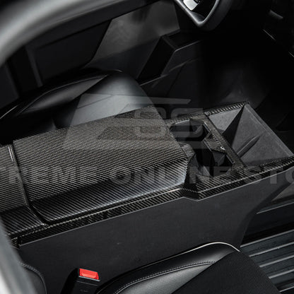 2024-Up Tesla Cybertruck Armrest Cover - VENT-1059-BKCF
