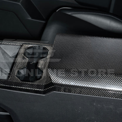 2024-Up Tesla Cybertruck Armrest Cover - VENT-1059-BKCF