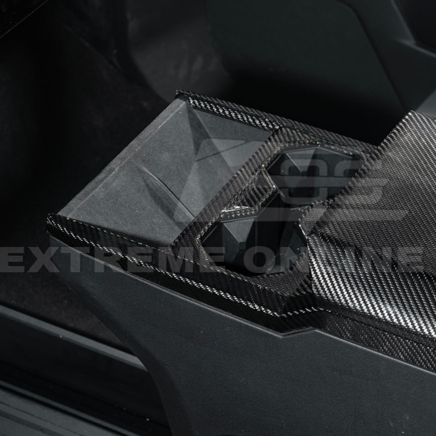 2024-Up Tesla Cybertruck Center Cup Holder Cover - VENT-1062-BKCF