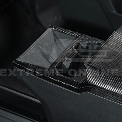 2024-Up Tesla Cybertruck Center Cup Holder Cover - VENT-1062-BKCF
