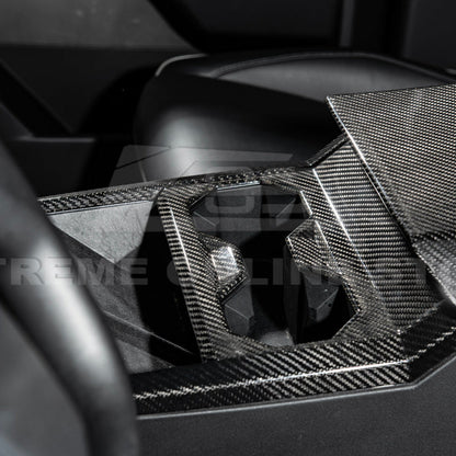 2024-Up Tesla Cybertruck Center Cup Holder Cover - VENT-1062-BKCF