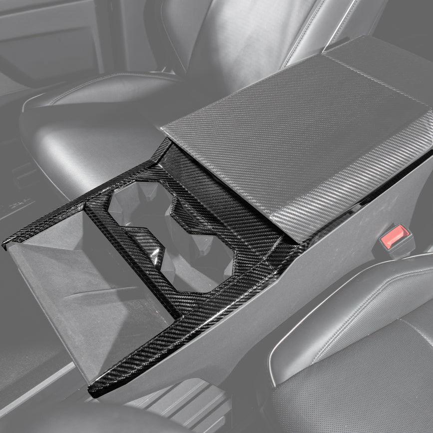 2024-Up Tesla Cybertruck Center Cup Holder Cover - VENT-1062-BKCF
