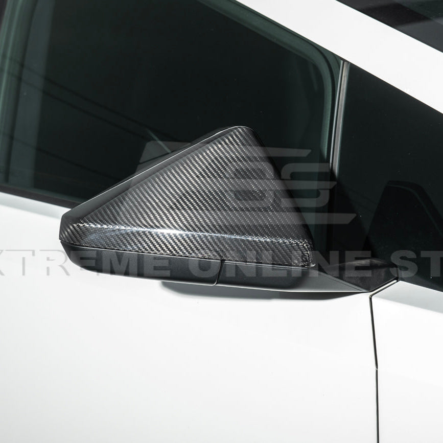 2024-Up Tesla Cybertruck Side Mirror Covers Pair - MC-1057-BKCF