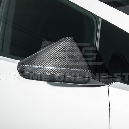 2024-Up Tesla Cybertruck Side Mirror Covers Pair - MC-1057-BKCF