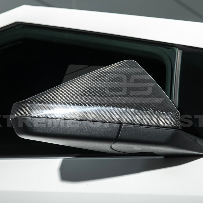 2024-Up Tesla Cybertruck Side Mirror Covers Pair - MC-1057-BKCF